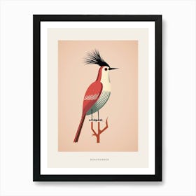 Minimalist Roadrunner 2 Bird Poster Art Print