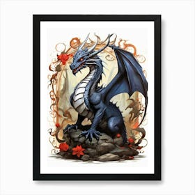 Blue Dragon Art Print