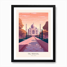 Taj Mahal Agra India Travel Poster Art Print