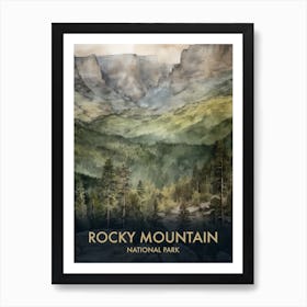 Rocky Mountain National Park Vintage Travel Poster 6 Art Print