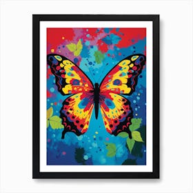 Pop Art Question Mark Butterfly 4 Art Print