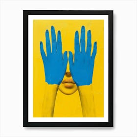 'Blue And Yellow' 3 Art Print