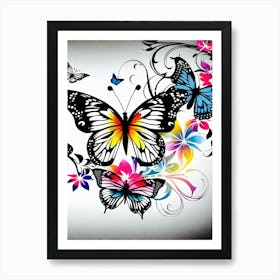 Butterfly Wallpaper 14 Art Print