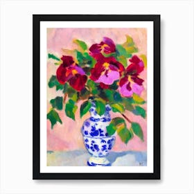 Violet  Matisse Style Flower Art Print