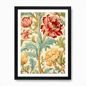 Floral Wallpaper Pattern 10 Art Print