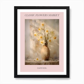 Classic Flowers Market  Daffodil Floral Poster 4 Art Print