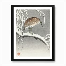 Heron On Snowy Tree Branch (1925 1936), Ohara Koson Art Print