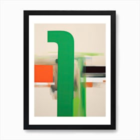 Green Abstract Painting 2 Art Print