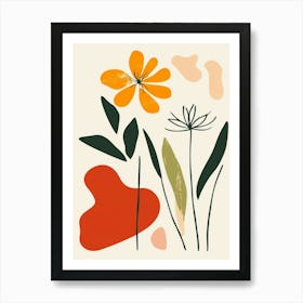 Abstract Floral Design 2 Art Print