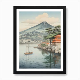 Amanohashidate In Kyoto, Ukiyo E Drawing 4 Art Print