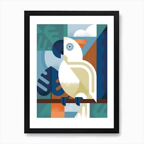 Mid Century Parrot Art Print