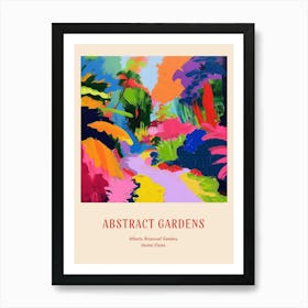 Colourful Gardens Atlanta Botanical Garden Usa 1 Red Poster Art Print