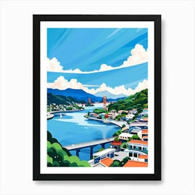 Nagasaki Japan 3 Colourful Illustration Art Print