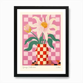 Spring Collection Lilies Flower Vase 3 Art Print