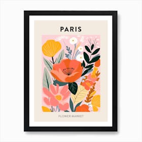 Flower Market Poster Paris France 2 Art Print