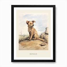 Beatrix Potter Inspired  Animal Watercolour Dingo Art Print