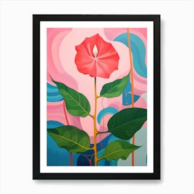 Bougainvillea 3 Hilma Af Klint Inspired Pastel Flower Painting Art Print