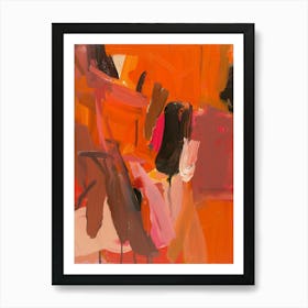 Orange And Black 3 Art Print