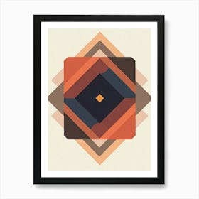 Geometric Abstract Squares Poster