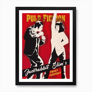 Twist Dance Pulp Fiction Art Print