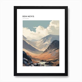 Ben Nevis Scotland 7 Hiking Trail Landscape Poster Art Print