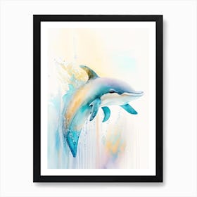 Fraser S Dolphin Storybook Watercolour  (2) Art Print