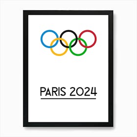 Paris 2024 Olympics logo is a sophisticated and distinctive work of art. Decorate the place as you wish.2 Art Print