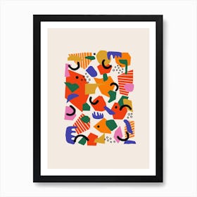 Cut Outs Puzzle Art Print