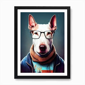 Bull Terrier dog animal Art Print