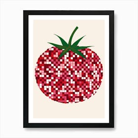 Pixelated Tomato Art Print