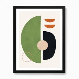 Geometry of circles and semicircles 4 Art Print