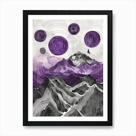 Purple Circles Art Print