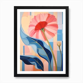 Gerbera Daisy 1 Hilma Af Klint Inspired Pastel Flower Painting Art Print