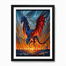 Fire Dragon Art Print