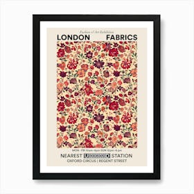 Poster Orchid Orbit London Fabrics Floral Pattern 4 Art Print