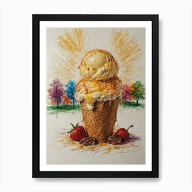 Ice Cream Cone 16 Art Print