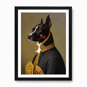 Manchester Terrier 2 Renaissance Portrait Oil Painting Art Print