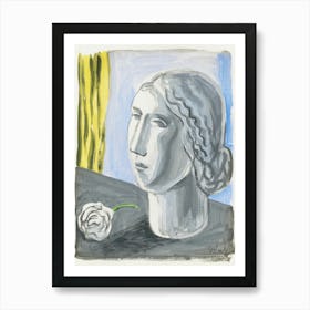 Fragment Of Female Head, Mikuláš Galanda Art Print