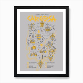 True Detective Map (Welcome To Carcosa) Art Print