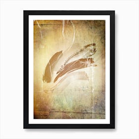 Boho Abstract Art Illustration In A Photomontage Style 55 Art Print