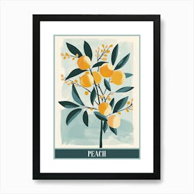 Peach Tree Flat Illustration 1 Poster Art Print