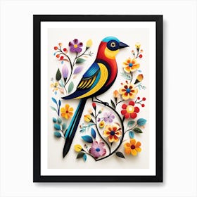 Scandinavian Bird Illustration American Goldfinch 3 Art Print