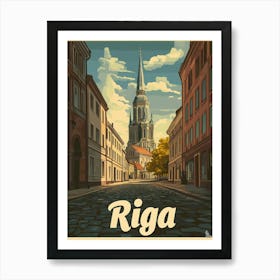 Aihrgdesign A Classic 1960s Travel Poster For Riga 1 Poster