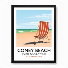 Coney Beach Porthcawl Wales Seaside Art Print