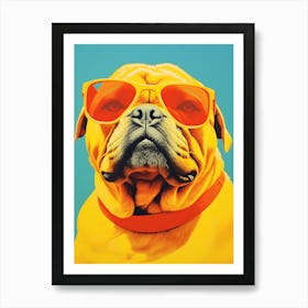 Dog In Sunglasses Art Print