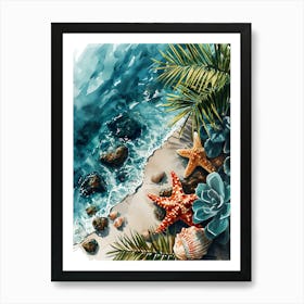 Watercolor Seascape Art Print