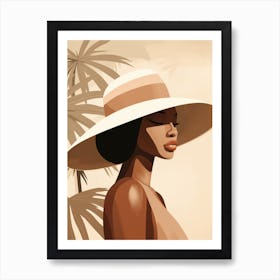 Woman In A Hat 10 Art Print