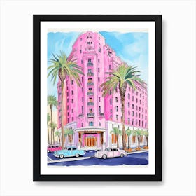 The Beverly Wilshire Beverly Hills   Beverly Hills, California   Resort Storybook Illustration 4 Poster