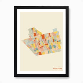 Marylebone London England Uk Neighbourhood Map Art Print