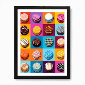 Pop Art Macaron Tile Effect Art Print